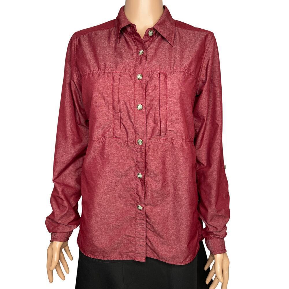 ExOfficio Women’s Dryflylite Fishing Long Sleeve Shirt Button Down size L
